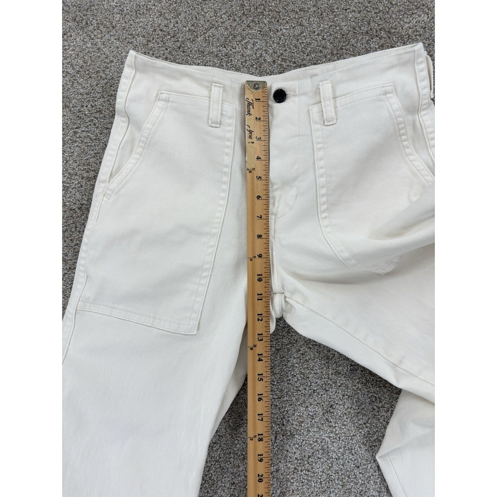 Everlane Straight Crop Utility Pant Womens 6 Bone White High Rise Organic Cotton - Picture 10 of 10